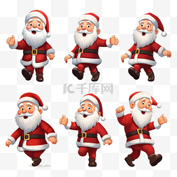 特朗普动画图片_圣诞圣诞老人角色设计模型表，带