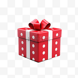 礼品盒3D可爱红色礼盒