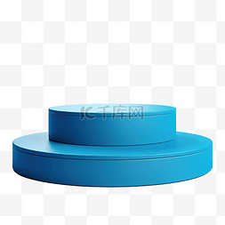 蓝色圆柱图片_產品放置的藍色講台