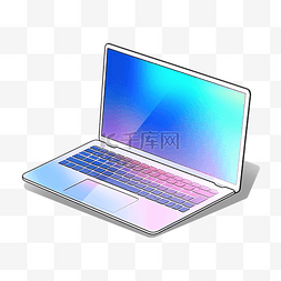 空白桌面图片_笔记本电脑 3d 插图矢量图形