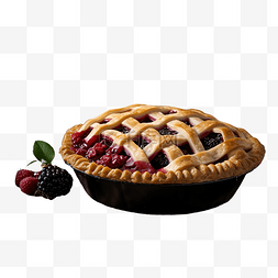 吃馅饼图片_自制苹果黑莓派感恩节食品摄影