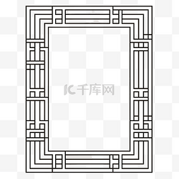 马赛克字图片_矩形框马赛克线条艺术框png