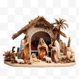 约瑟夫玛丽和小耶稣制作的圣诞托