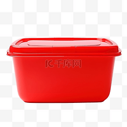 生态持续图片_红色可重复使用的塑料容器
