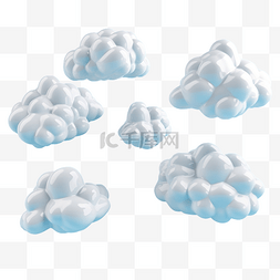 白色渲染云图片_卡通云 3d 渲染