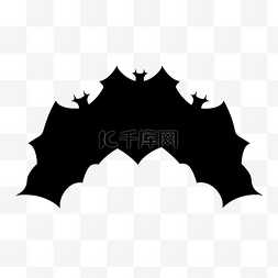 蝙蝠万圣节动物洞穴剪贴画符号剪
