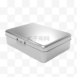 白色长方形盒子图片_孤立的铝银盒