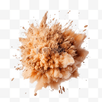 孤立的爆炸小灰尘颗粒