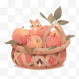 篮子里的粉红苹果