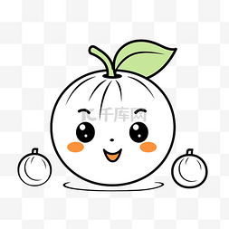 水果教育图片_儿童图画书 有着可爱面孔的柿子