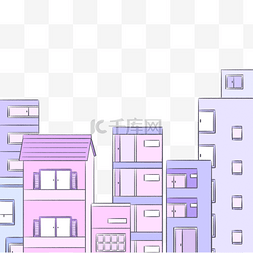 卡通房子平面图图片_高低起伏的居民区
