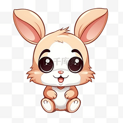 兔子卡通3d图片_人物卡通表情可爱的兔子
