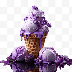 水果冰淇淋球图片_冰淇淋紫罗兰