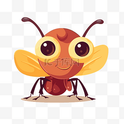 蚂蚁的图片_可爱的昆虫剪贴画卡通蚂蚁或大眼
