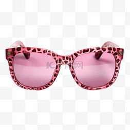 粉色豹纹眼镜