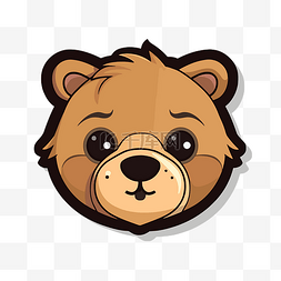 可爱的熊脸设计为您的桌面剪贴画