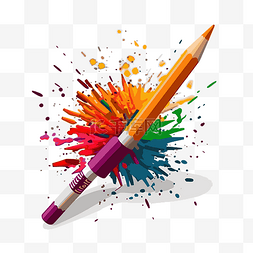 彩色铅笔素材图片_彩色蠟筆 向量