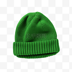 绿色豆豆帽无边帽
