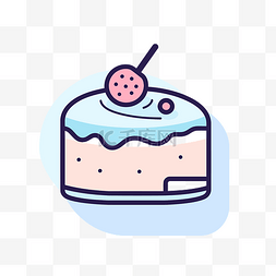 冰淇淋蛋糕的图片_背景上的蛋糕图标 向量
