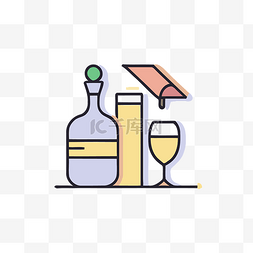酒类图标图片_酒类图标，包括饮料 向量