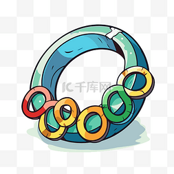 奥林匹克标志中的五环是卡通 向