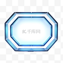 纽扣背景图片_数字未来框架的蓝色六边形形状