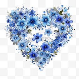 蓝色花朵的花心