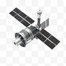 地面接收图片_3d 渲染地面卫星旋转透视图