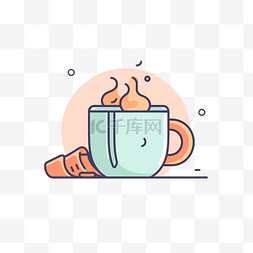 Drink in the cup 矢量图标 插图