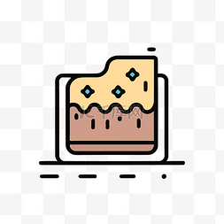 关于蛋糕的线图标 向量