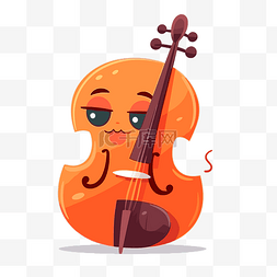 吉他音弦图片_大提琴剪贴画可爱的小眼睛卡通小