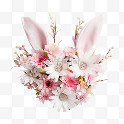 带花的兔子耳朵