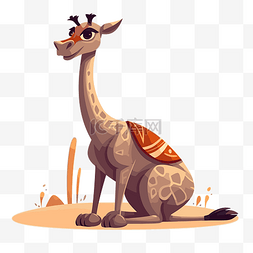 长颈鹿马图片_卡马尔剪贴画可爱的动物长颈鹿，