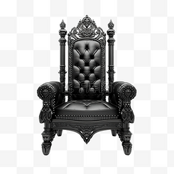 黑色皇家宝座椅子ai生成