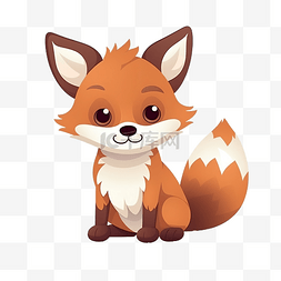 可爱的狐狸动物插画