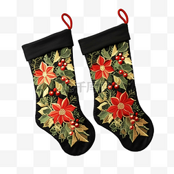 圣诞袜图片_圣诞袜与礼物新年传统装饰