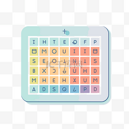 彩色键盘图片_带有嵌入式键盘的方形应用程序 