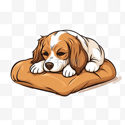宠物床枕头插画