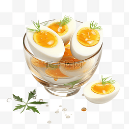 早餐煮鸡蛋 3d 插图