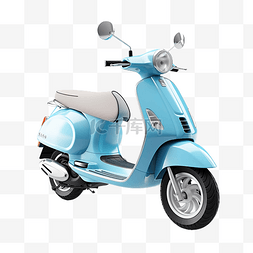 安全摩托车图片_软蓝色滑板车