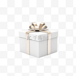 打開禮物图片_白色禮盒