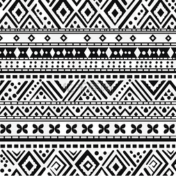 背景针织图片_黑色和白色几何民族