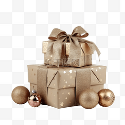 圣诞组合物，带盒子和礼物