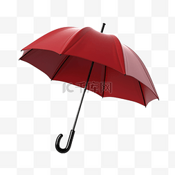 水伞图片_红色打开伞