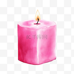 心形叶子素材图片_粉红心形蜡烛绘图块