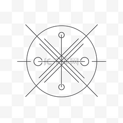 带圆圈的抽象几何符号 向量
