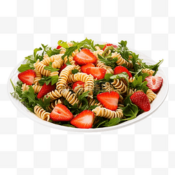 圣诞餐桌绿色沙拉配草莓和意大利