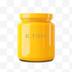 罐塑料罐图片_黄色塑料罐与模型剪切路径隔离