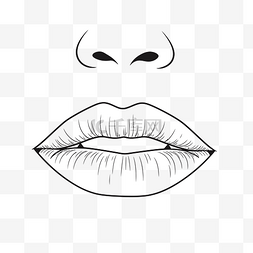女性的嘴唇图片_美丽的嘴唇绘图绘图面部皮肤轮廓