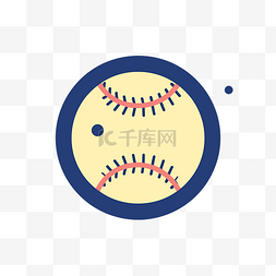 棒球显示在上面的圆圈中 向量